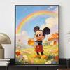 Disney Diamond Painting Art Kit Mickey Mouse Honey Rainbow Flower Garden Mosaic Handmade Diy Gift Home Decor