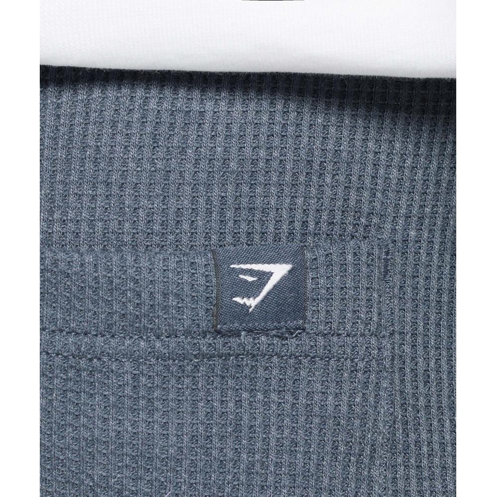 Gymshark Waffle Shorts Titanium Blue A1b4t Udpk