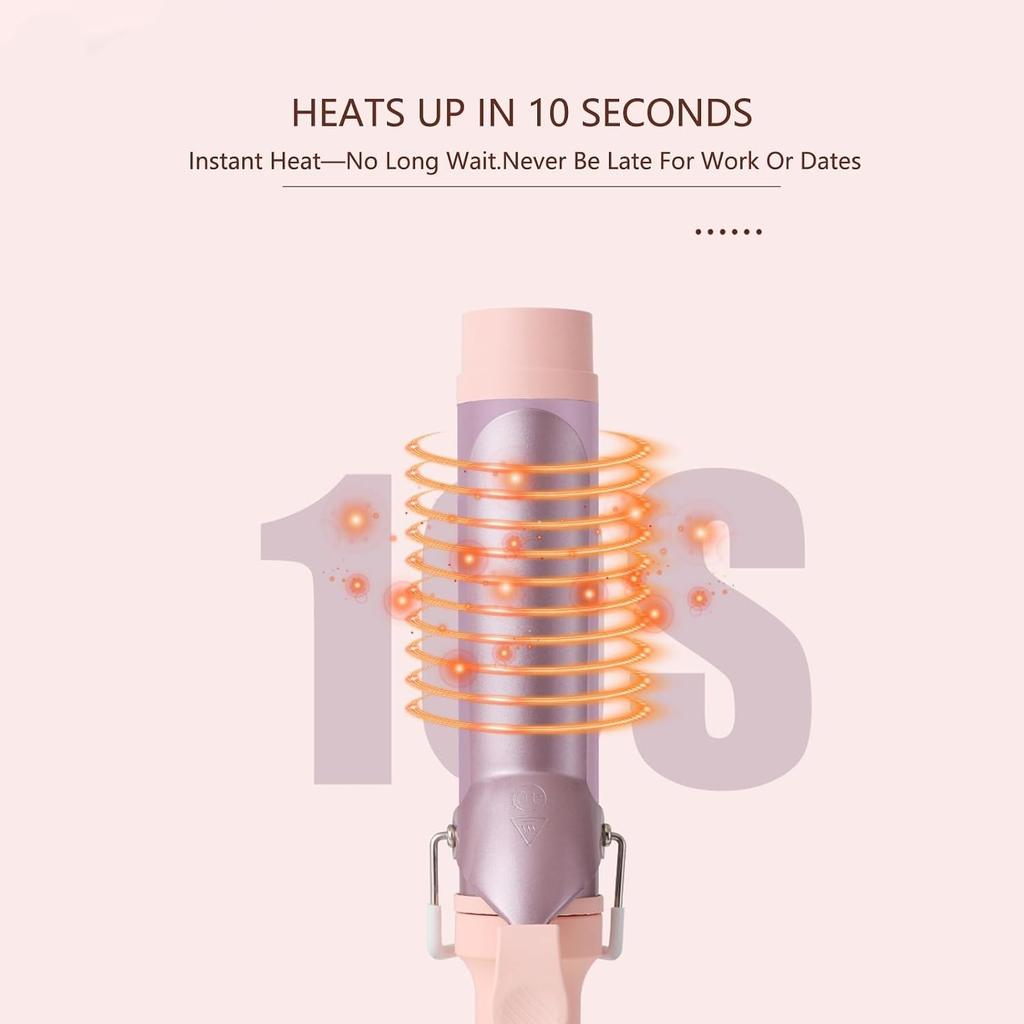 Ceramic Curling Iron, Smart Auto-shutoff Curling Iron, Infused With Essential Oils And Proteins, Helping You Effortlessly Create Smooth, Shiny Curls