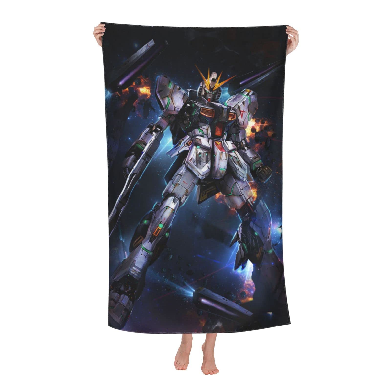 Mobile Suit Gundam Bath Towel Beach Towel Large Microfiber Absorbent Quick-Drying Antibacterial Deodorizing Towel Stylish Fluffy Soft Towel Hotel Qual