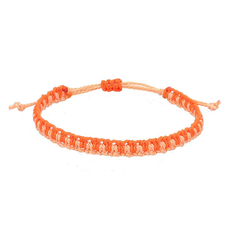 Handmade Woven Red String Bracelet, Waterproof Wax Thread Braided Bracelet, Peace Knot Jewelry Accessory