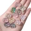 Crystal Glass Beads Double Straight Hole Flower Card Spacers for DIY 10 Pcs