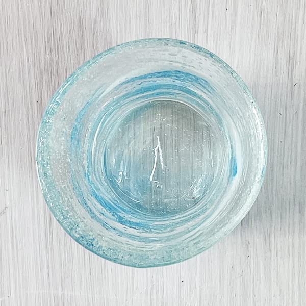 Kubakasa Ryukyu Glass Rock Glass with Fluorite - Okinawa Souvenir - Firefly Wave Glass - Glows In the Glow - Luminous