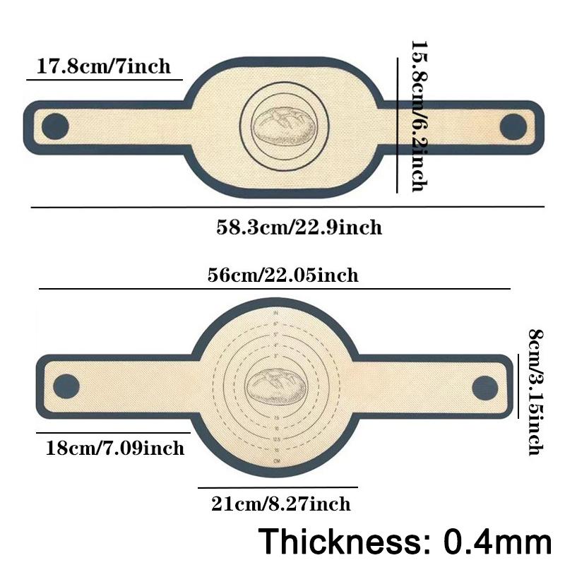 

Silicone Bread Sling for Dutch Oven Portable Long Handles Non-Stick Reusable Mat Sourdough Bread Baking Tool for Home DIY Baking