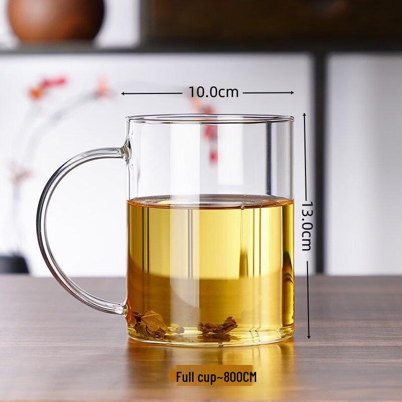 ZISIZ High Borosilicate Heat-Resistant Glass Tea Cup