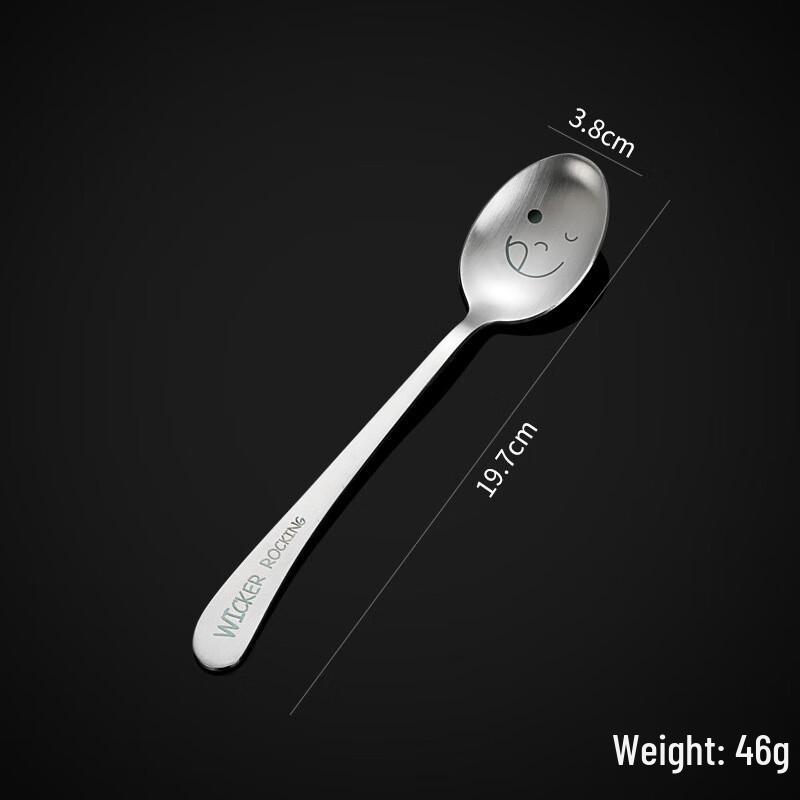 ZISIZ Cute Smiling Face Dessert Spoons (6-pack)