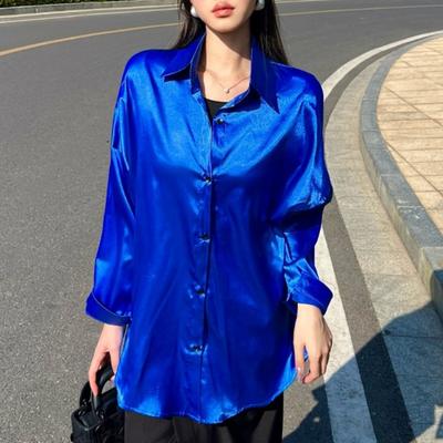 Nieuwe Mode Lange Mouw Effen Casual Dames Shirts Effen Enkelrijige Dames Kantoor Tops Plus Size Blouses Dames Simpel Los Zonnebrand Shirt 26226