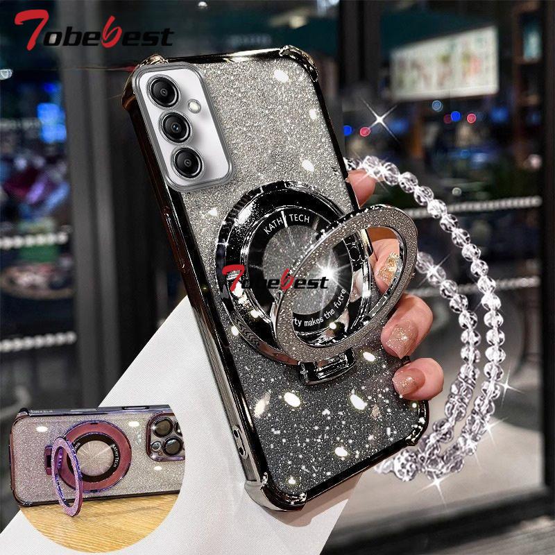 Husă de telefon cu brățară cu cristal placată rezistentă la șocuri pentru Samsung Galaxy A16 A26 A36 A56 A06 A15 A25 A35 A55 A14 A24 A34 A54 5G