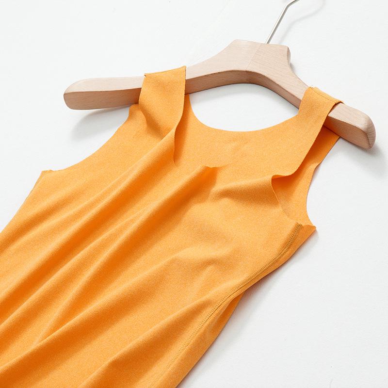 Plus Size Women's Seamless Slim Fit Warm Vest - Brushed Fabric for Autumn & Winter, High Elasticity Base Layer Top