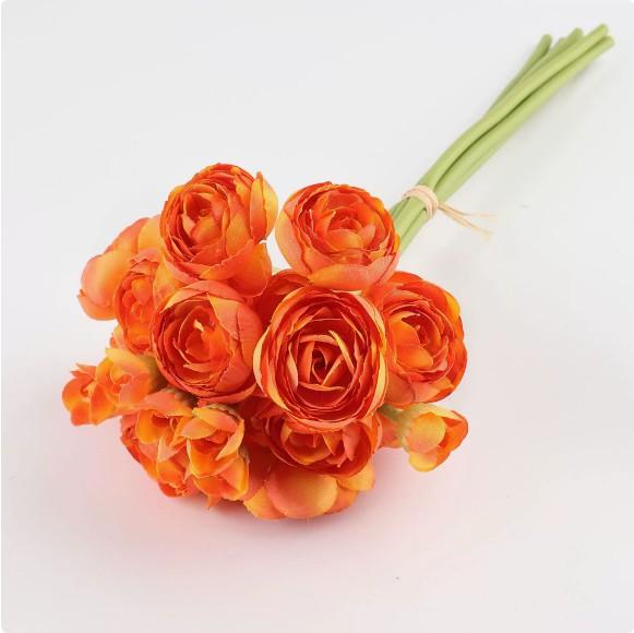 

Artificial Mini Lotus Bouquet Decorative Floral Arrangement for Home Office Table Centerpiece Wedding Party Decoration One Size помаранчевий