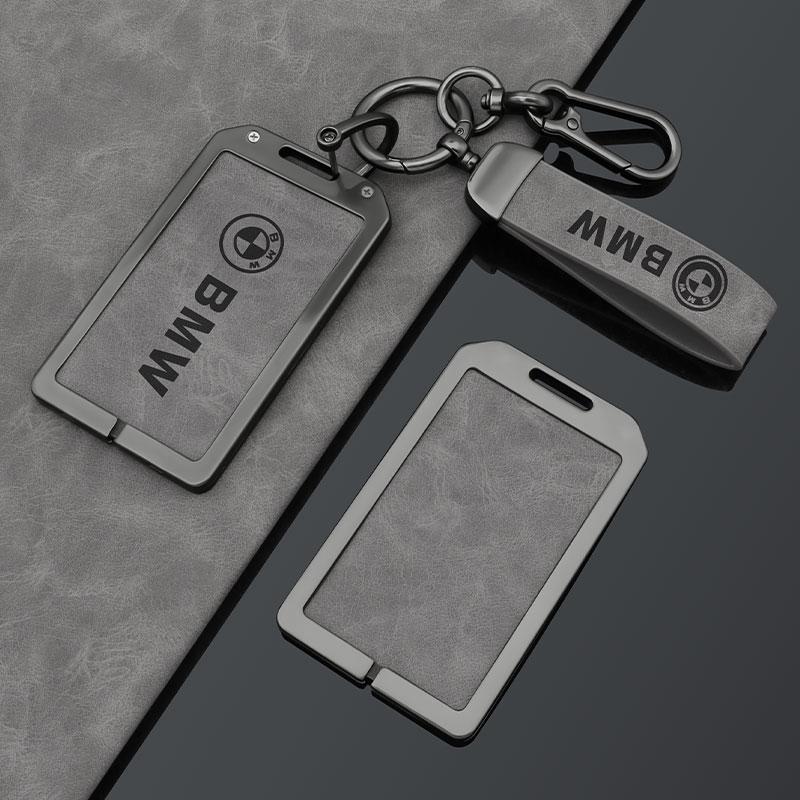 New Grey Leather Car Key Case Cover For BMW 1 3 5 7 8 Series X1 X3 X5 X6 X7 F30 G20 F34 F31 G30 G01 F15 I3 M4 535le Accessories