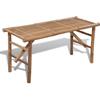 VidaXL Folding Garden Bench 118 Cm Bamboo