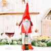 Delightful Wine Christmas Bottle Cover With No Face Doll And Hanging Legs Festivity For