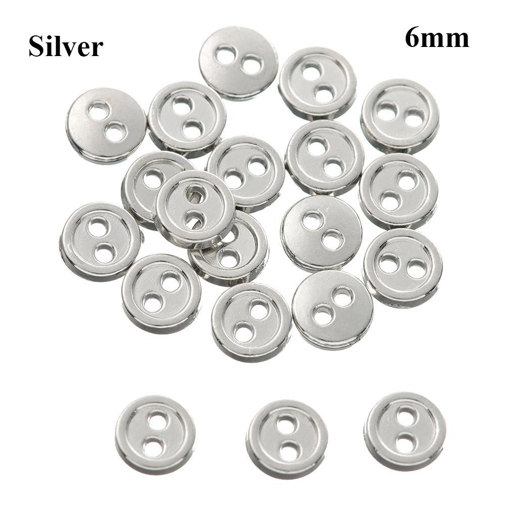 20Pz Bottoni Metallici per Bambole per Cucire Vestiti per Bambole Accessori Bottoni Rotondi Mini 3/4/5/6mm Per Fibbie Vestiti per Bambole Fai da Te 1/12 1/6