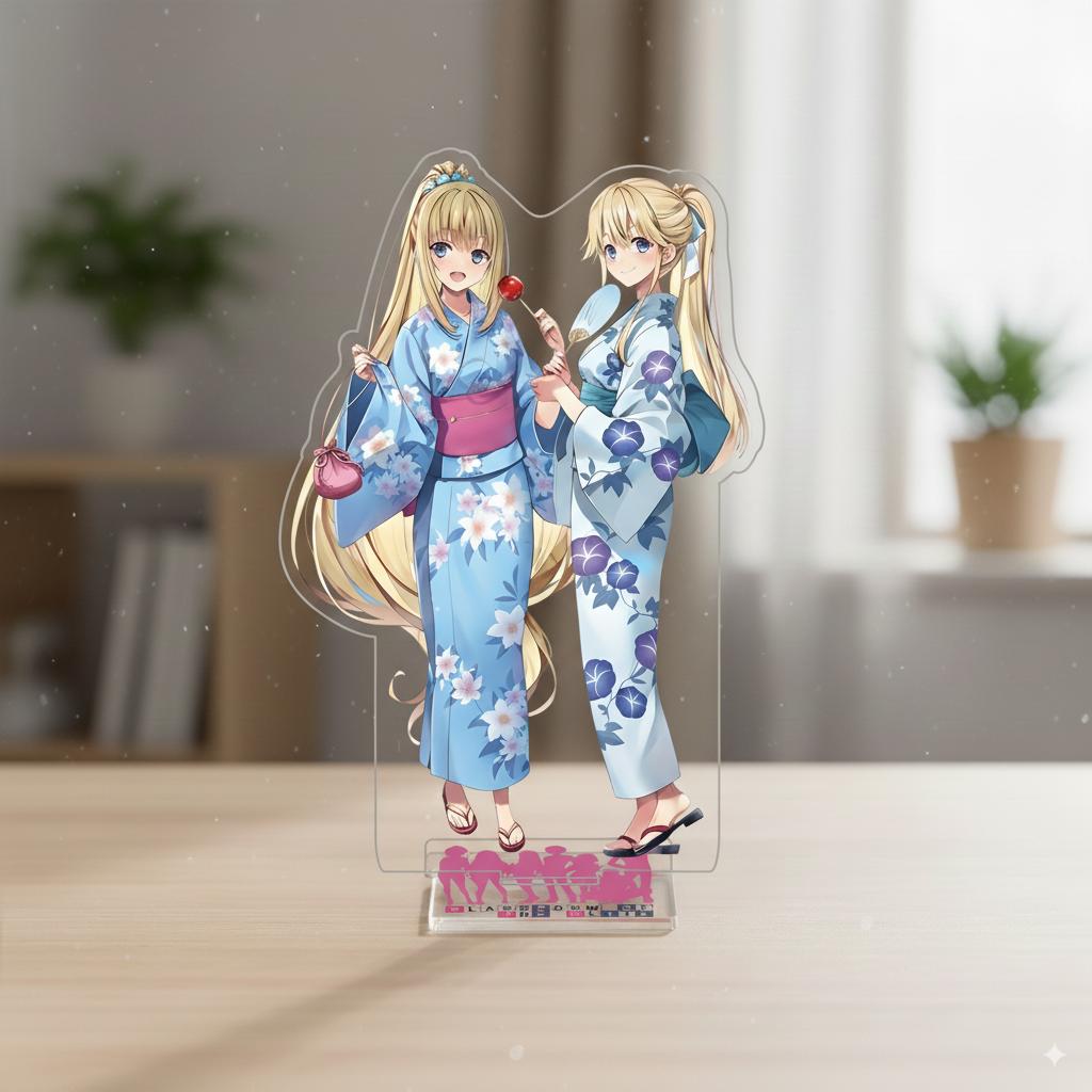 Klassenzimmer Des Animes 15cm Acryl-Ständer - Horikita Suzune & Karuizawa Kei || Heiße Anime Schreibtischdekoration Spielzeug