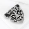 Men's Crystal Leopard Brooch Pin Rhinestone Cheetah Brooches Party Jewelry Gifts