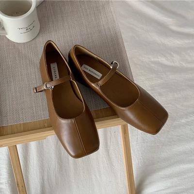 Fashion Square Toe Women Flats Shoes 2024 Spring Casual Walking Shoes New Designer Dress Elegant Female Fashion Zapatillas Soft Sole