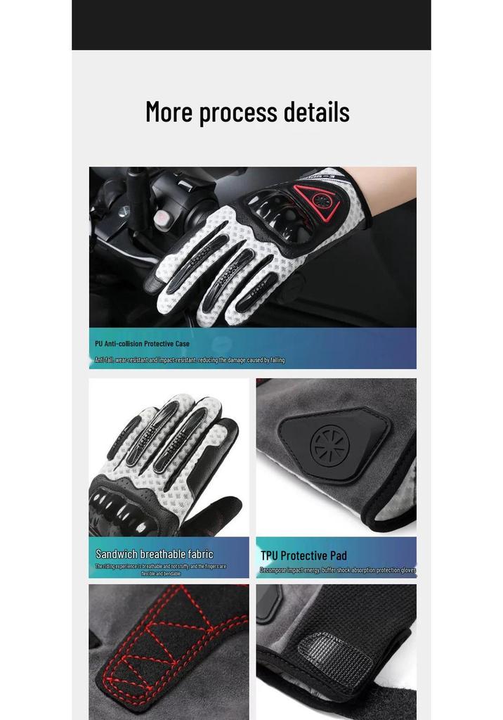 Atmungsaktive Fahrradhandschuhe - Halbfinger/Vollfinger, Sonnenschutz, Verschleißfest, Stoßdämpfend, Touchscreen-kompatibel