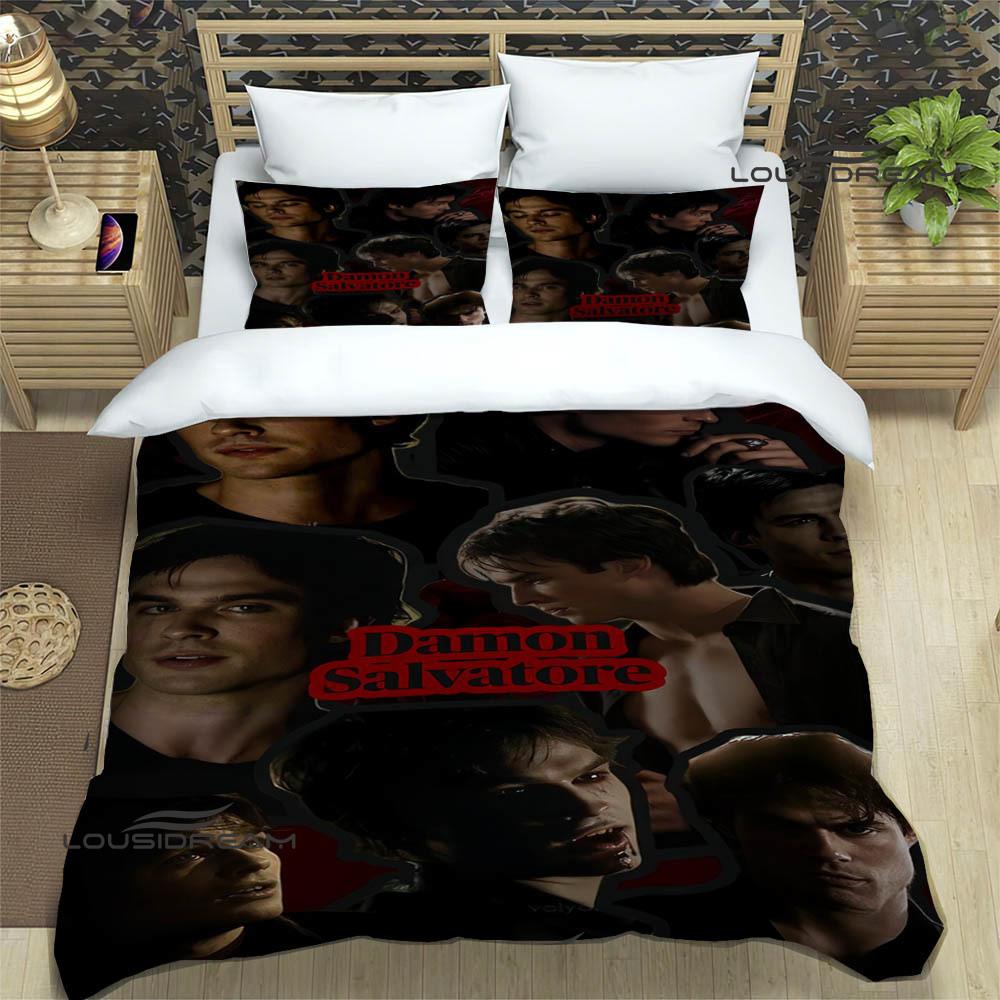 3D Damon Salvatore Printed Bedding Sets Exquisite Bed Supplies Set Duvet Cover Comforter Set Bedding Set Luxury Birthday Gift