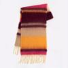 Striped Scarf Long Knitted Scarf Neck Warmer Women Scarf Lightweight Neck Wrap