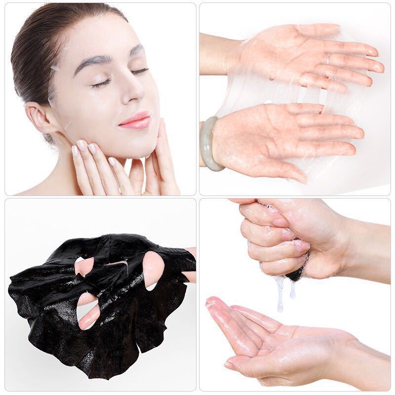 Snail Black Mask Deep Cleaning and Repairing Contractive Pore Firming Moisture To Carry Bright Color of Skin Man Women-only