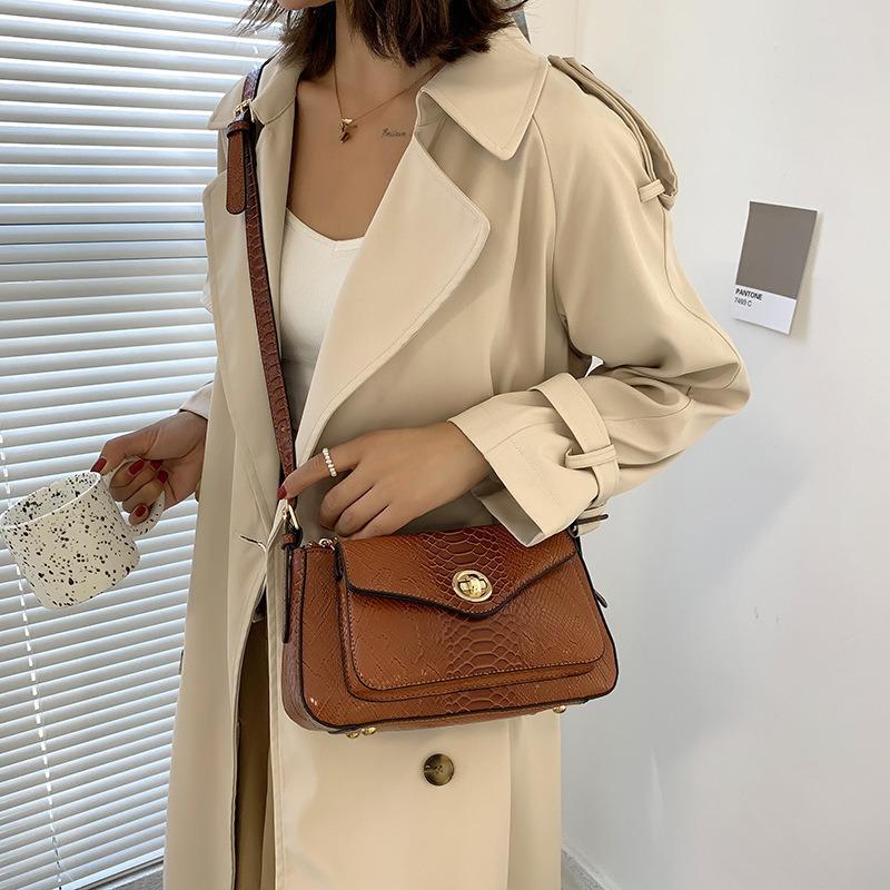 New Textured Genuine Leather Mini Messenger Bag Korean Style Temperament Wild Flap Small Square Bag Simple Messenger Bag for Women