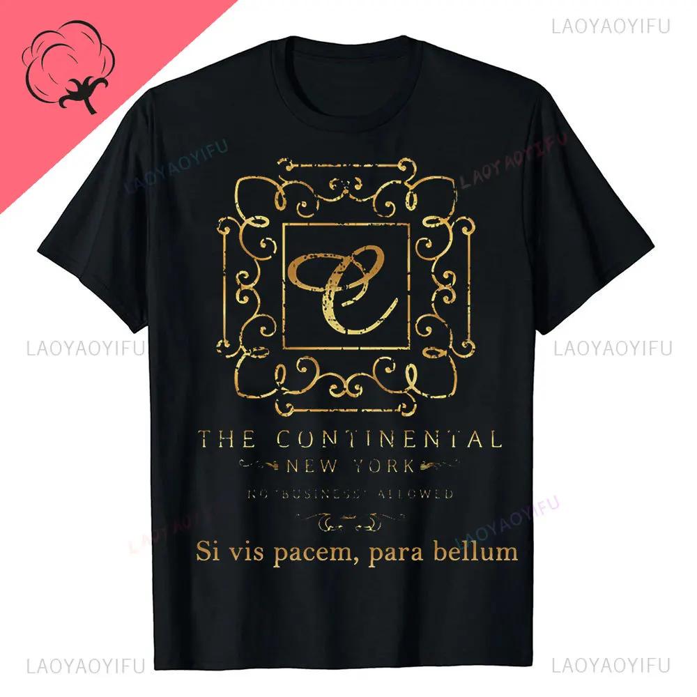 John Wick Movie Printed T Shirt Continental NYC Adult Short Sleeve Action Thriller Vintage Style Graphic Oneck Summer Tees
