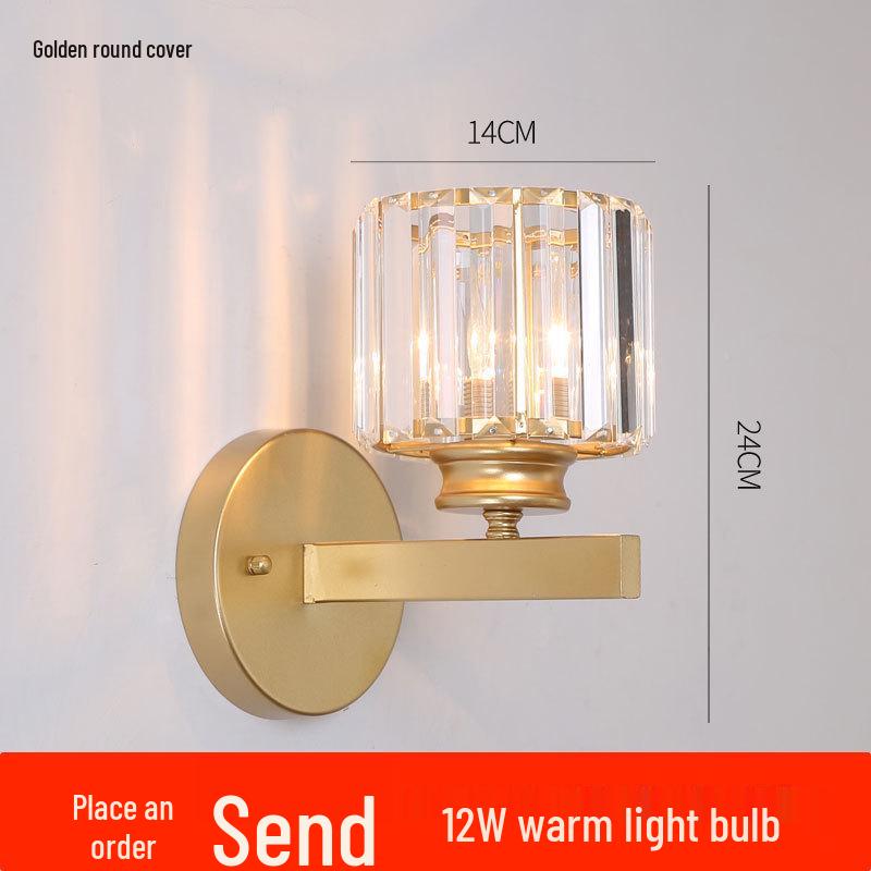 Modern American Crystal Wall Lamp - Bedside, Living Room, Hallway Decorative Light Fixture