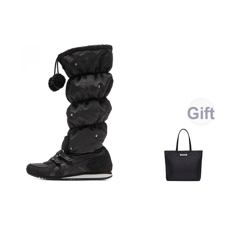 ONITSUKA TIGER Winter Heaven Fashion Vielseitige Warme High-Top Freizeitschuhe Damen Sneaker Schwarz 1182A676-001