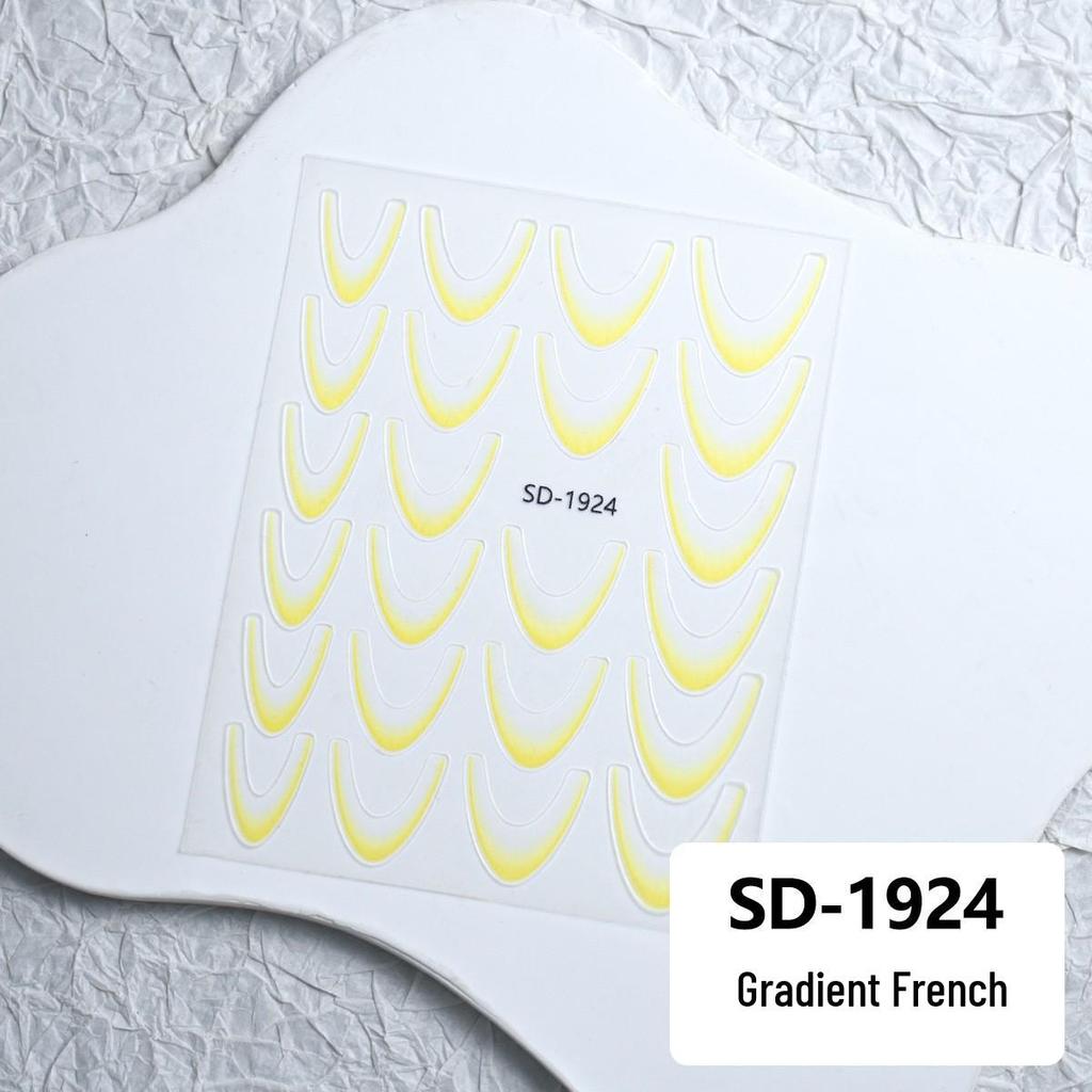 Waterproof Solid Color & Gradient French Nail Stickers - Durable & Stylish for DIY Manicures