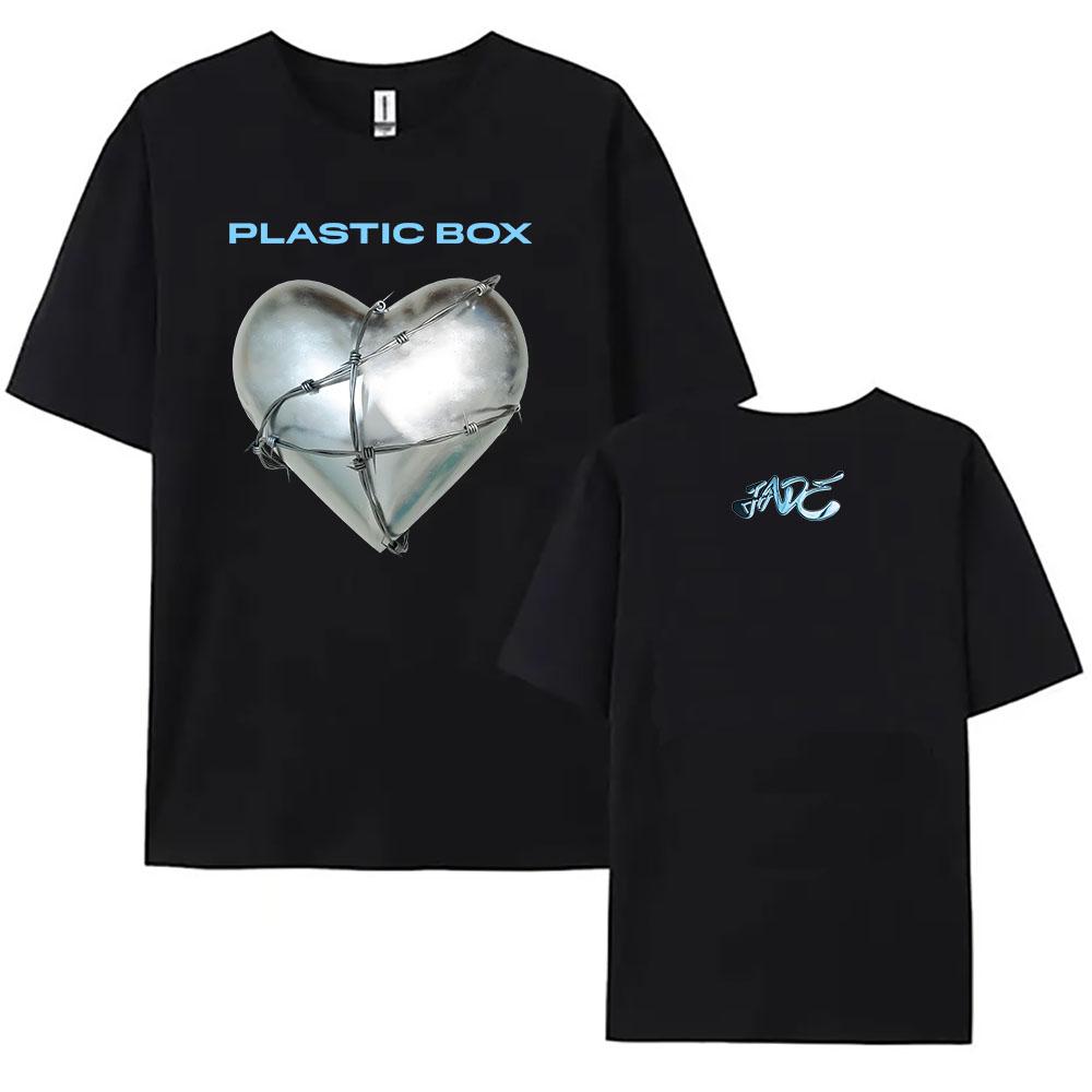 Jade Plastic Box T-shirt Cotton Short Sleeve Fashion Female Tshirts Singer Graphic Printing Clothing Unisex Streetwear Women Tee