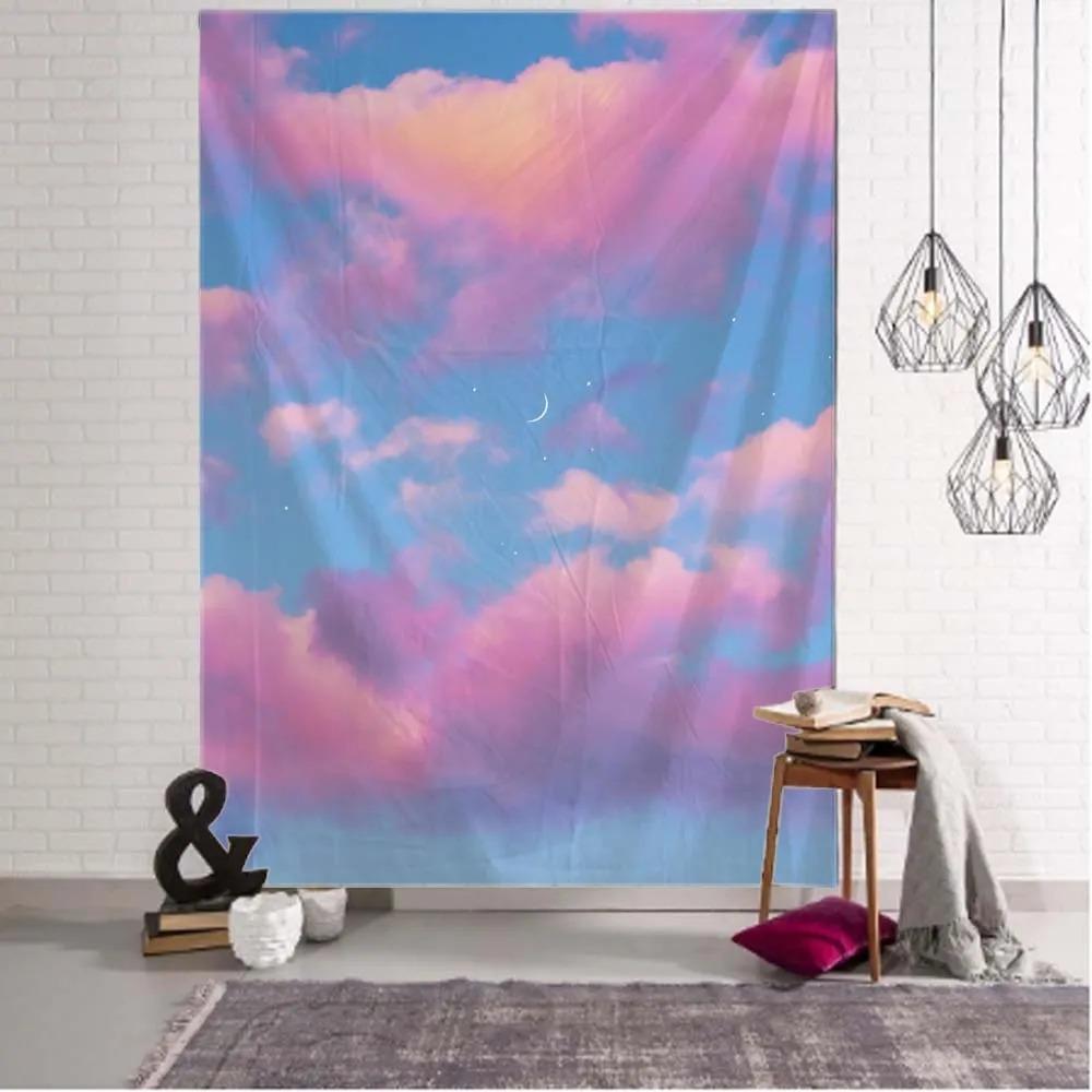 Fantasy Scenery Sunset Starry Sky Tapestry Office Living Room Tapestry Home Wall Decoration Tapestry