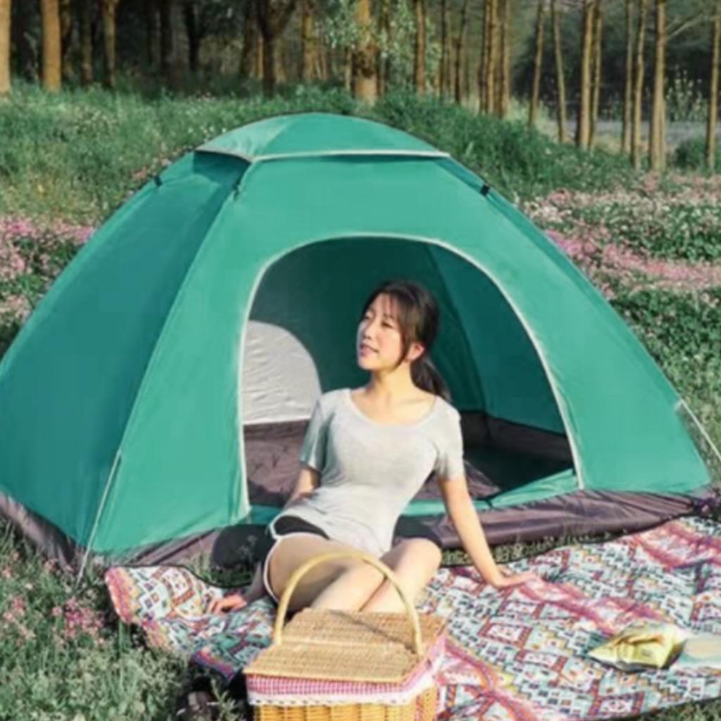 2‑3 Person Tent Camping Tent 2‑3 Person Fully Automatic Waterproof Thicken with Carrying Bag Instant Tent for Hiking Travel