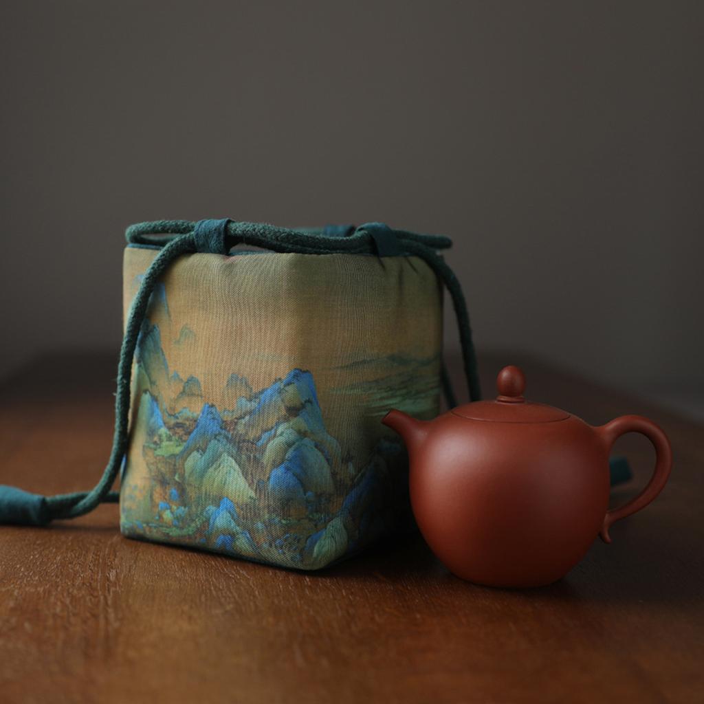 Teacup Storage Bag Travel Tea Cup Pouch Teaware Bag Water Cup Holder Bag 10x10cm