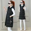 Autunno Inverno Donna Lungo Parka Gilet Caldo Cappuccio Piumino Parka Donna Senza Maniche Gilet Giacca Outwear
