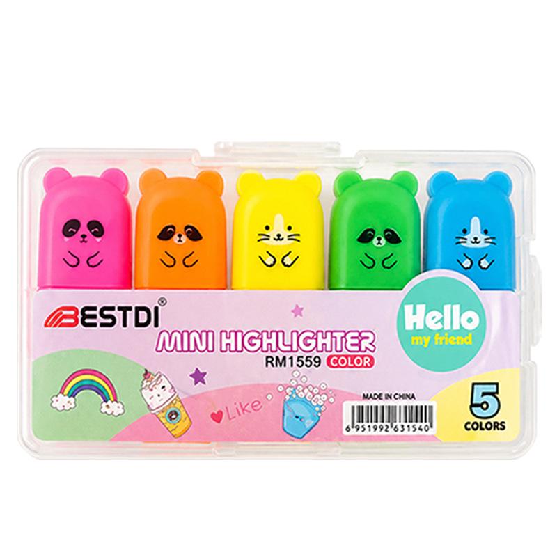 Super Cute Mini Cartoon Fluorescent Pen for Doodling and Notes