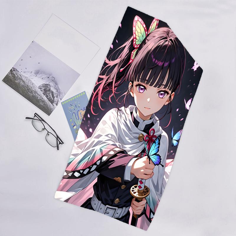 1pc Tsuyuri Kanawo1 Beach Towel, Beach and Seaside Swimming Pool Equipment, Fashion Pattern, Rectangular, Travel Essentials