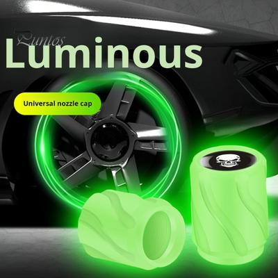 12 pezzi luminosi per auto, tappi stelo valvola pneumatici universali, maggiore visibilità, installazione semplice, universale fluorescente, tappi valvola pneumatici per auto esterno