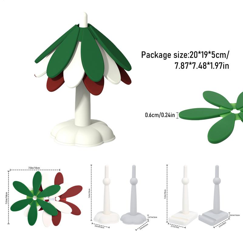 Christmas Tree Trivet Silicone Table Mat Multi-Functional Heat Resistant Pot Holders Trivet Pads Tree Table Insulation Mat синий