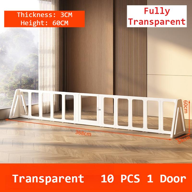 Transparent Dog Fence Indoor Puppy Dogs Barrier Fences Pet Dogs Kitten Bars Playpen Accessories Baby Gate Pets Door Enclosure