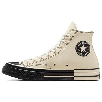 Chuck 70 High Natural Ivory Black Unisex Sneakers Krémové A08188C