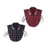Plaids Falscher Kragen mit Strasssteinen Maschinenwaschbar Polyester Für Outfits Einsatz Lässiger Kragen