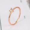 Luxury Dainty Thin Rings for Women Gold Silver Color Love Heart Zircon Delicate Wedding Dating Ring Fashion Jewelry Gift