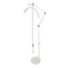 20W Half Moon Lamp Adjustable Rotatable Eyelash LED Floor Light Extendable White Floor Lamp