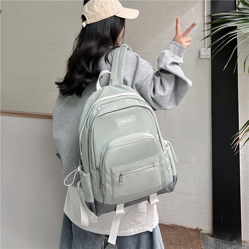 Schoolbag Simple School Bag Female Japanese ins College Student Versatile Travel Large Capacity Backpack Junior High School Student Backpack