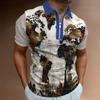 Herren Sommer Retro Muster Kurzarm Poloshirt, Lässiges Tägliches Baumwoll Poloshirt, Heißes Mode Streetwear Oberteil