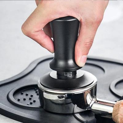 Kaffee Tamper 15lb Federbelasteter Kaffee Tamper Wellenbasis Aluminium Selbstnivellierender Espresso Tamper Kaffeewaren 51mm 53mm 58mm