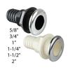 Thru Hull Fittings Boat Drainage Outlet Leakproof ABS Component for Marine Yacht RV Bilge Pump Drain System