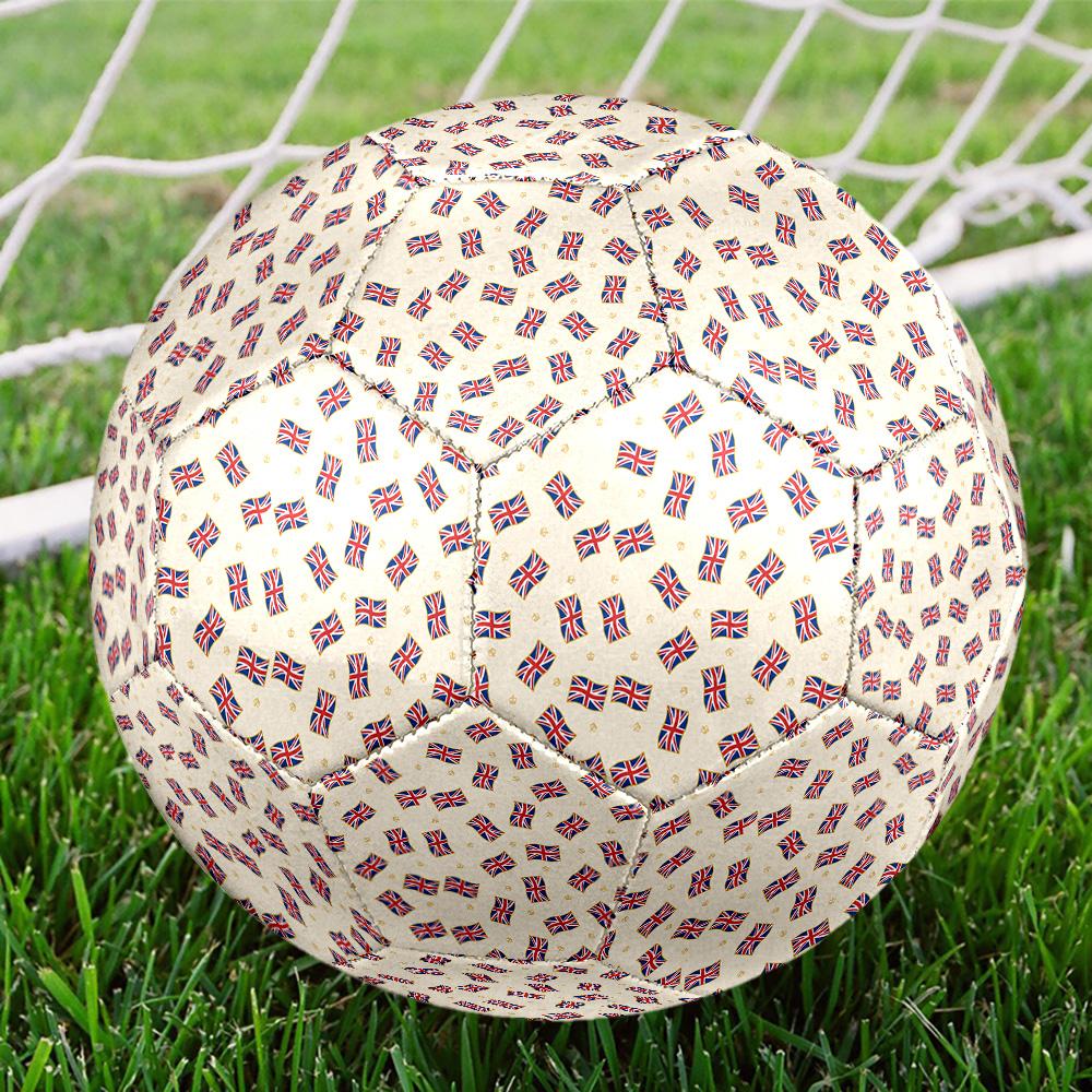 British Flag Pattern Size 5 Soccer Ball Machine Stitched Outdoor Training and Matches Unique Gift for Soccer Lovers