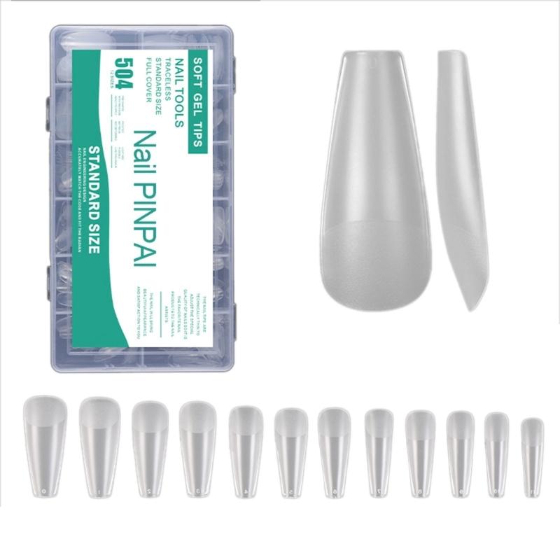 

Matte Fake Nail Almond/Stilettos/Square/Coffin Soft Gel Nail Tips Full Cover Artificial False Nail Tips Press on Nail
